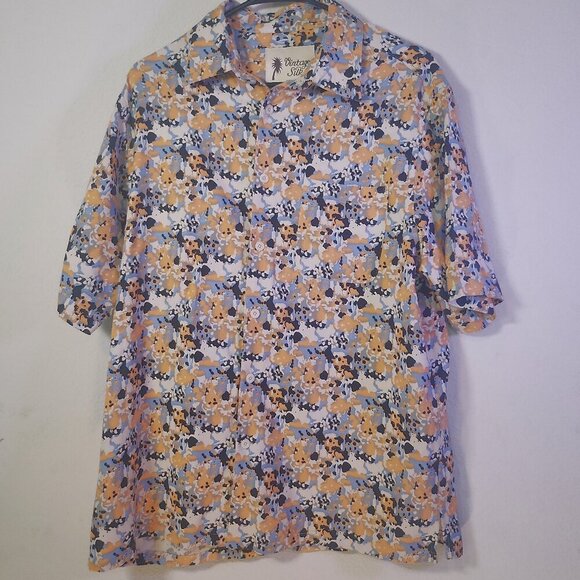 Vintage silk Other - Vintage Silk Circa 1969 Multicolor Polo Vintage Beautiful Shirt 100% Silk